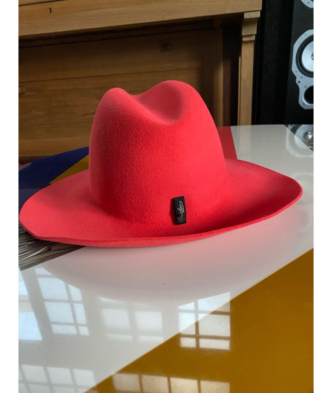 BORSALINO Красная шерстяная шляпа, фото 3