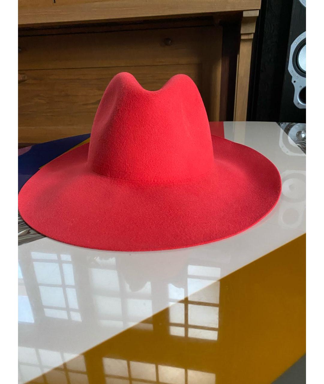 BORSALINO Красная шерстяная шляпа, фото 2