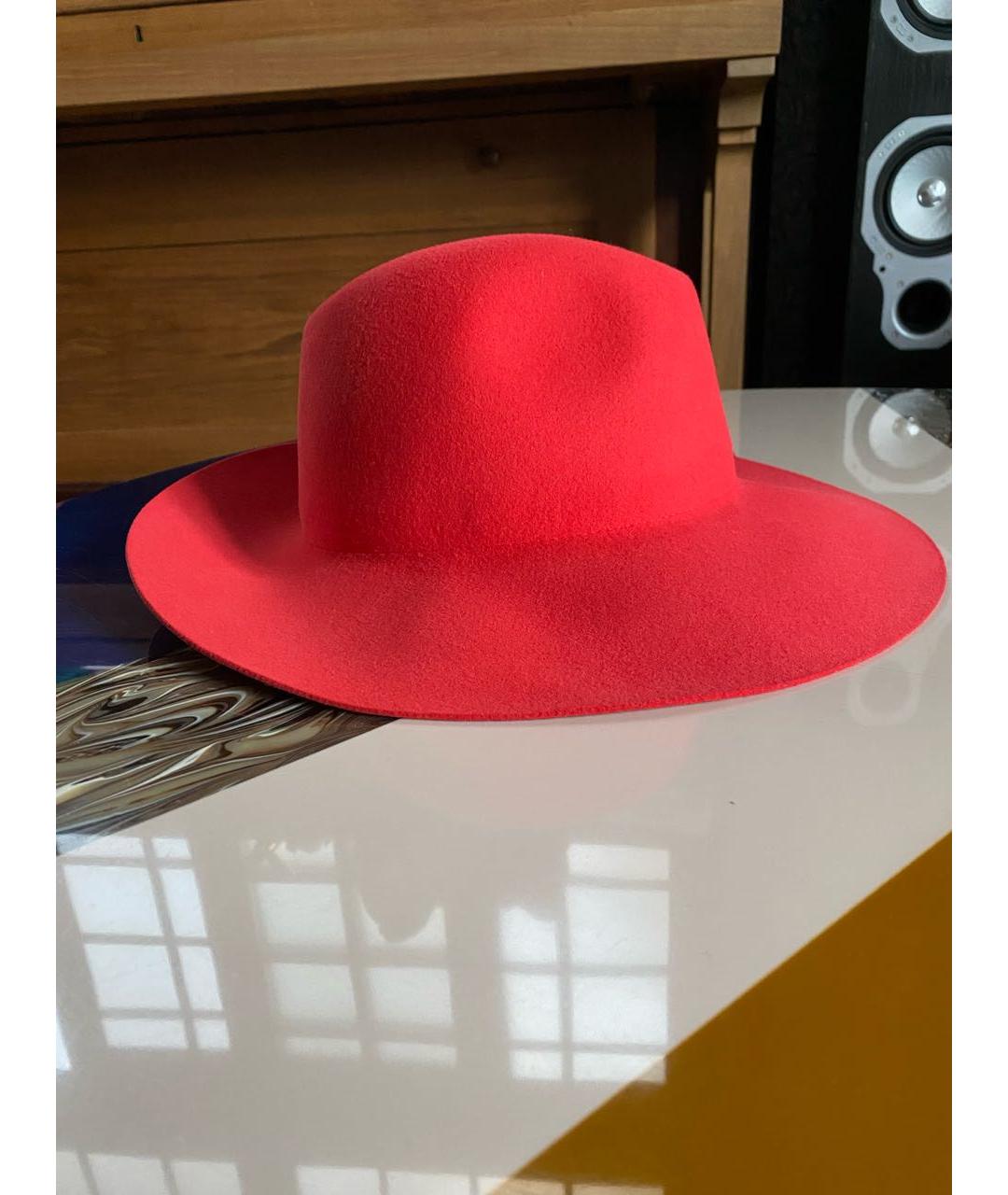 BORSALINO Красная шерстяная шляпа, фото 7