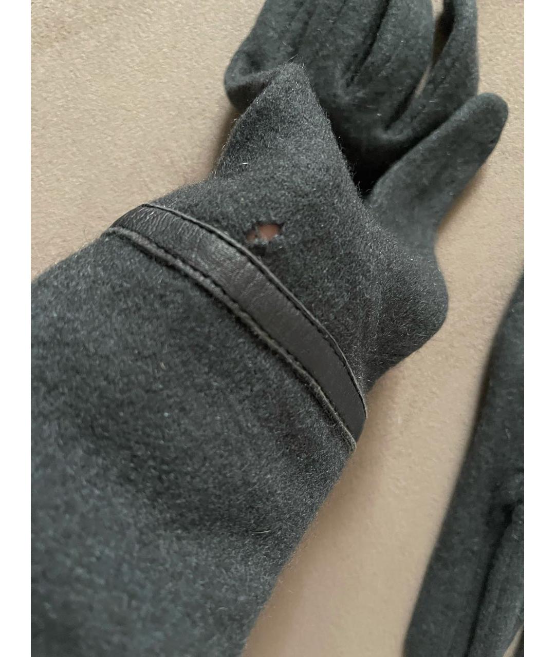 AGNELLE Серые шерстяные перчатки, фото 5