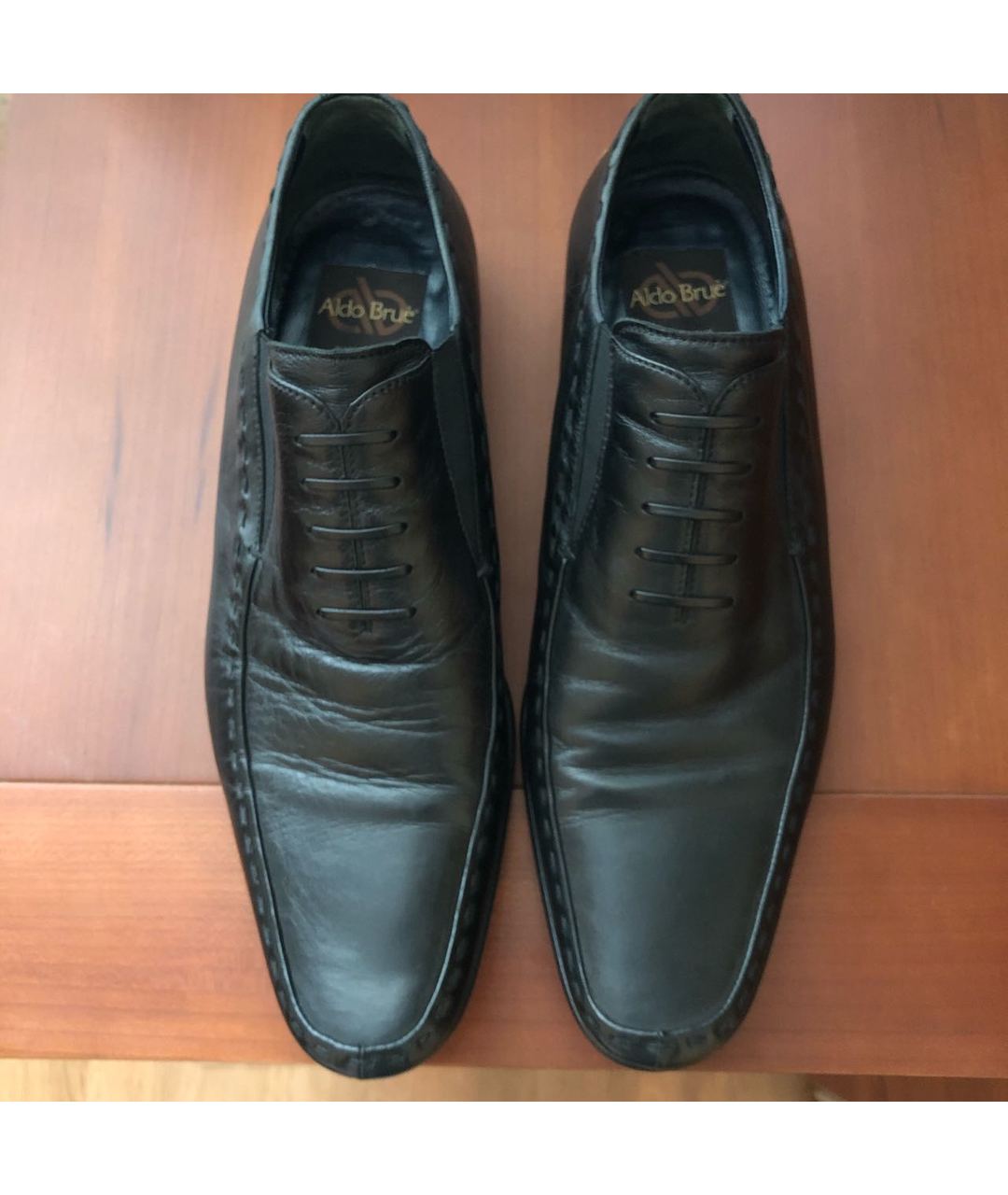 ALDO BRUE Черные кожаные туфли, фото 2