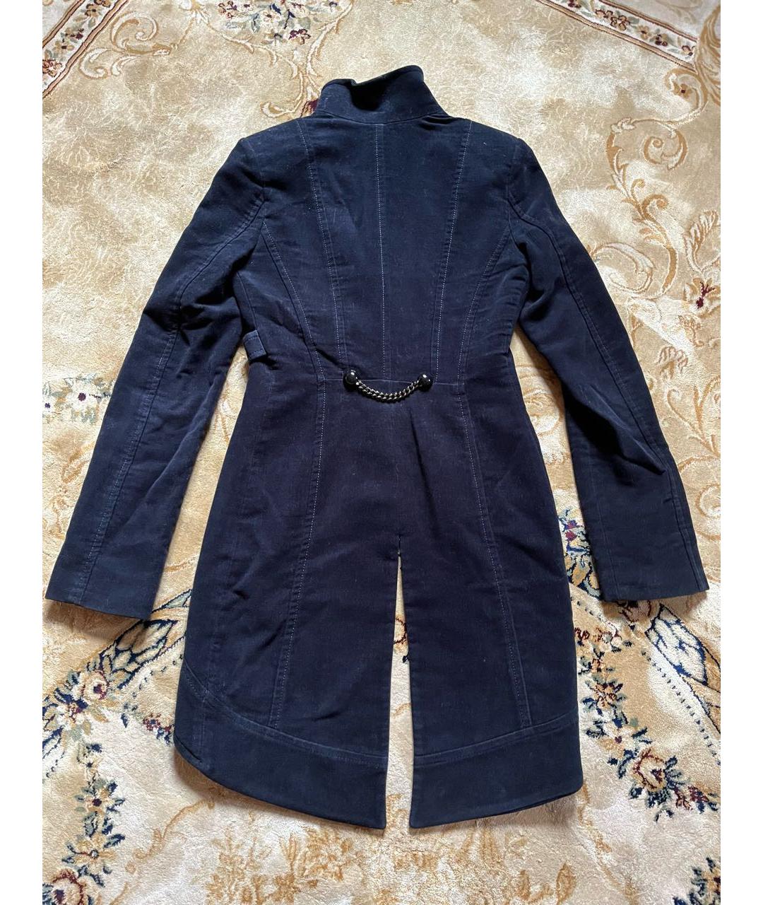 Celyn B Темно-синее бархатное пальто, фото 2