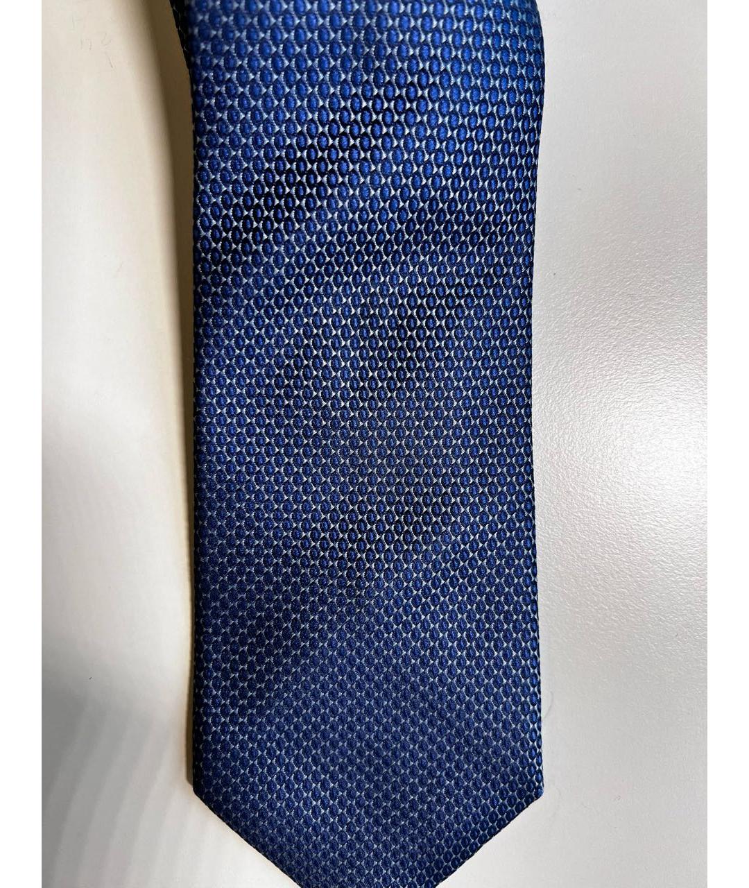BRIONI Синий шелковый галстук, фото 4