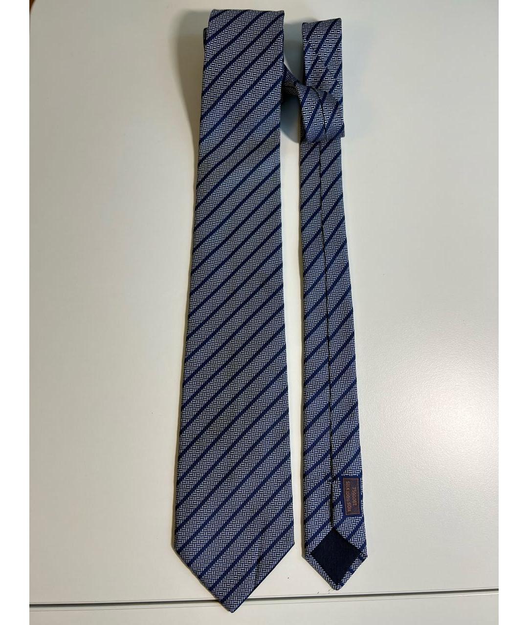 HERMES PRE-OWNED Синий шелковый галстук, фото 5
