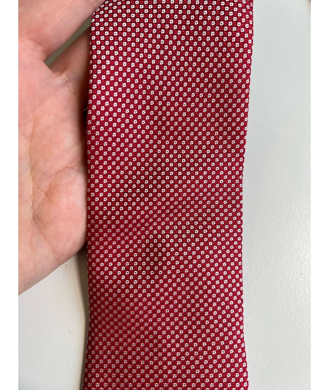 HUGO BOSS Красный шелковый галстук, фото 4