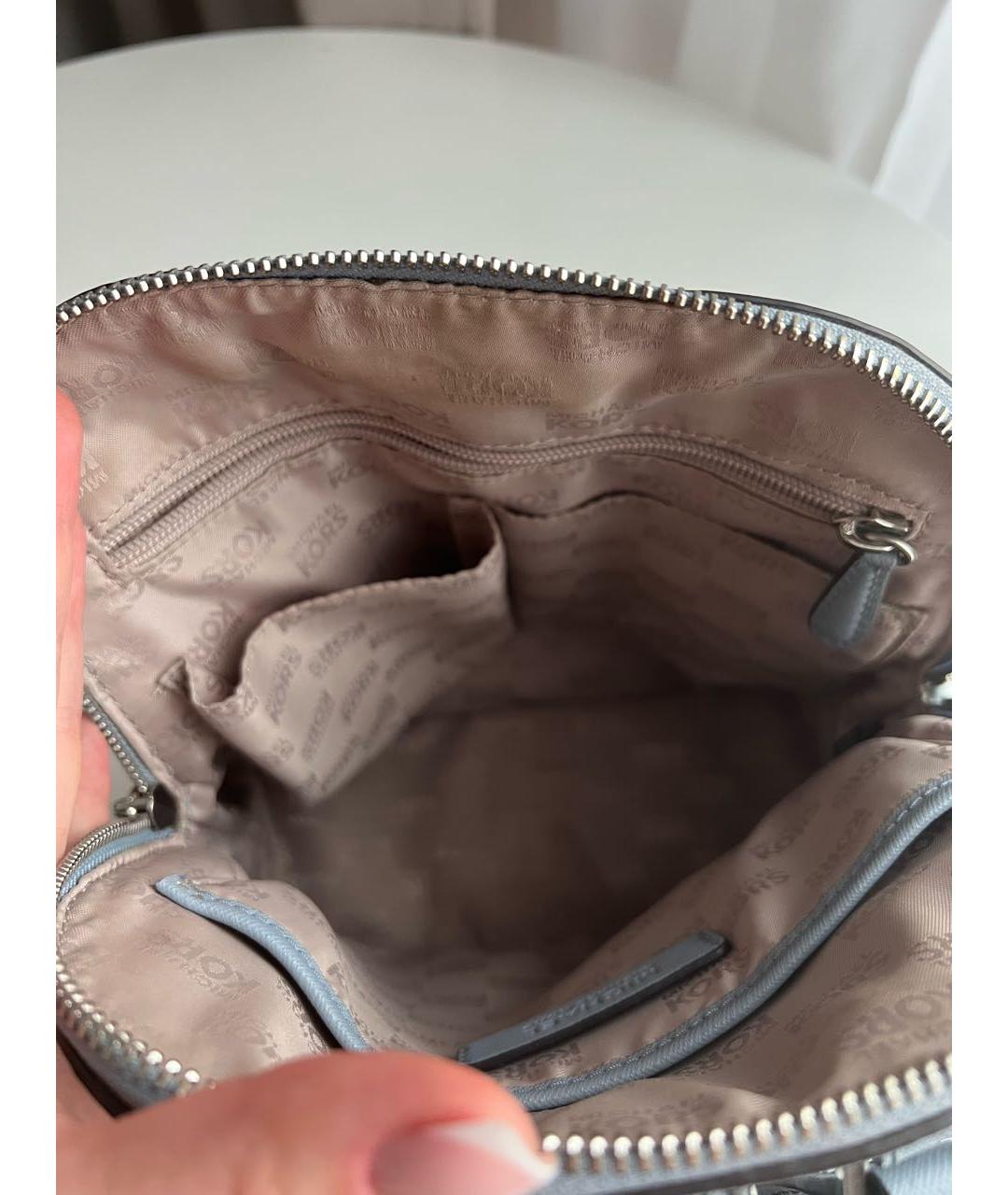 MICHAEL KORS Голубой кожаный рюкзак, фото 6