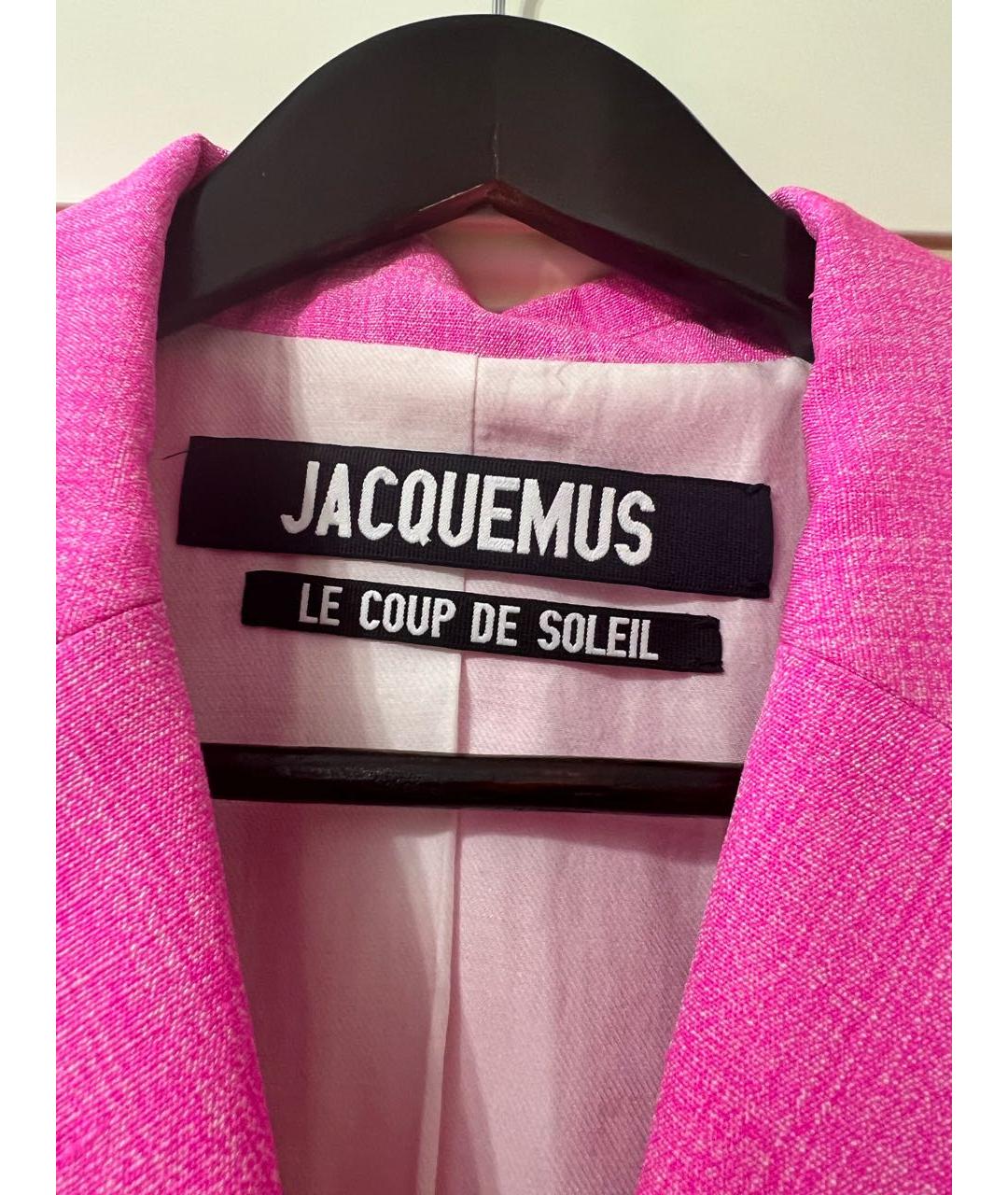JACQUEMUS Розовый вискозный костюм с брюками, фото 3