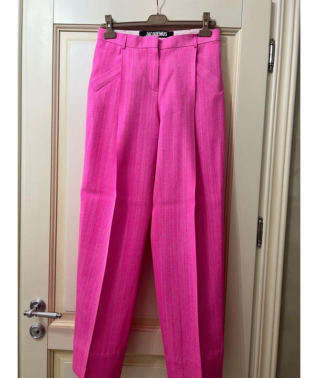 JACQUEMUS Розовый вискозный костюм с брюками, фото 2