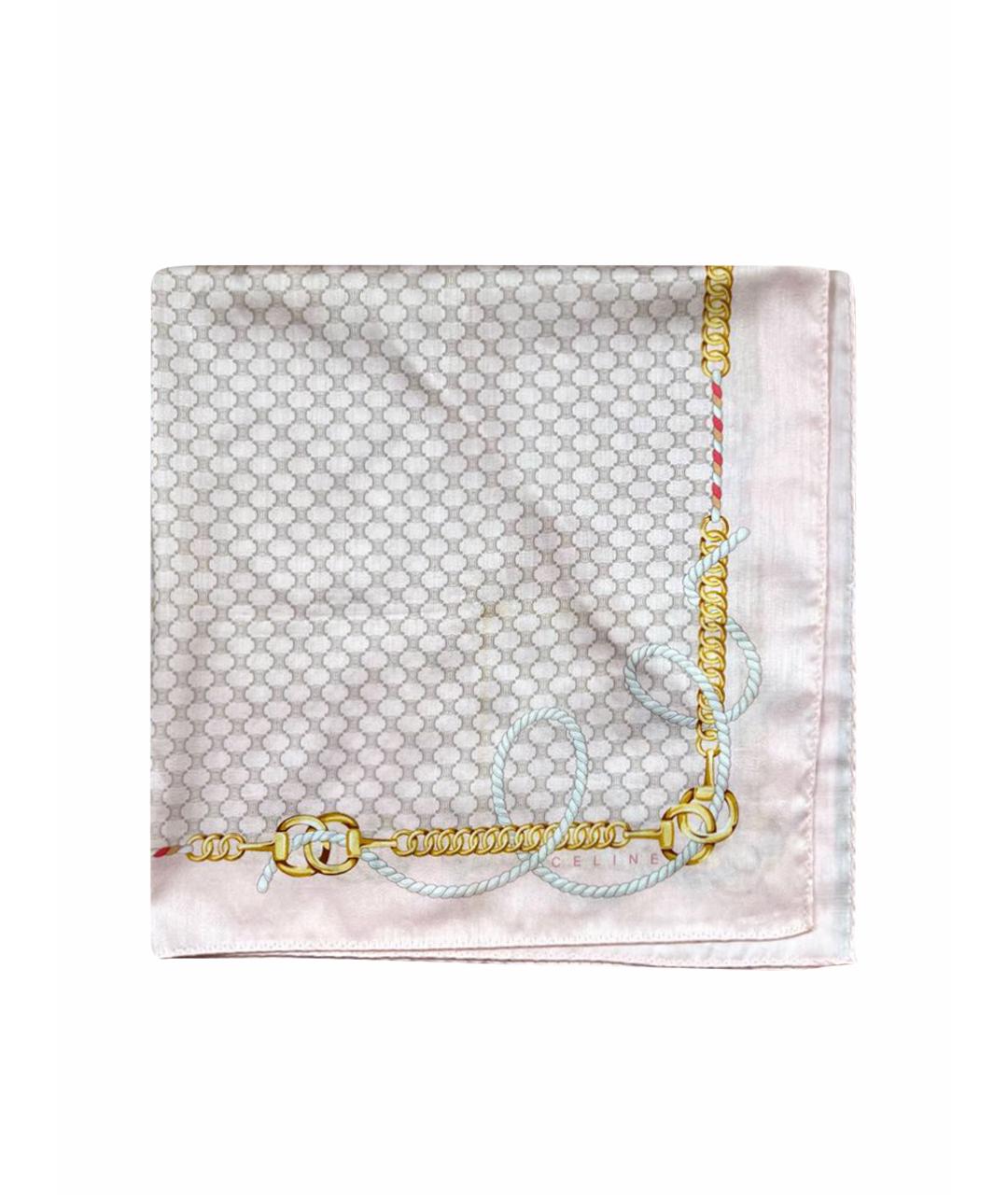 CELINE PRE-OWNED Розовый шелковый платок, фото 1