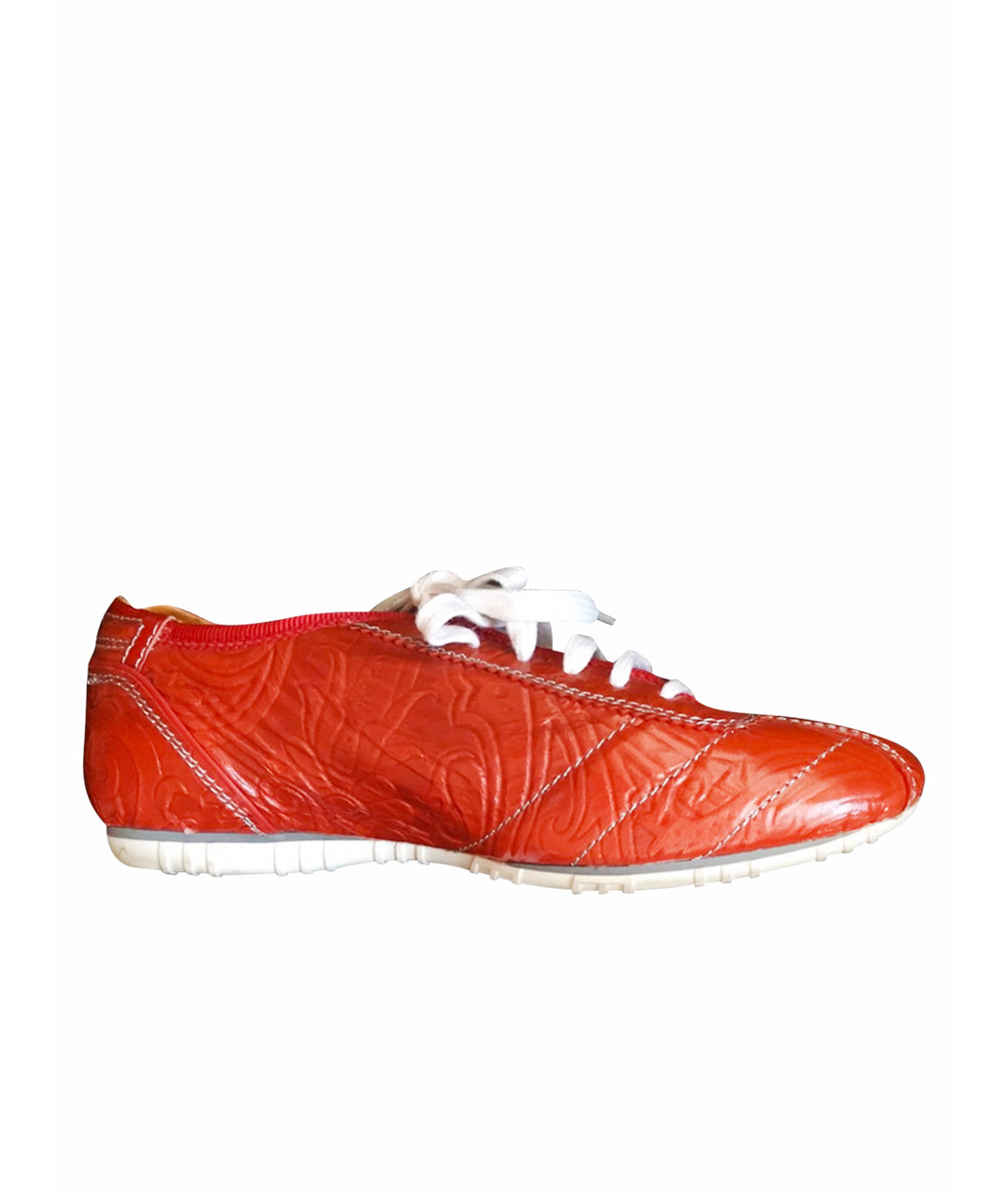 ETRO Красные кожаные кроссовки, фото 1
