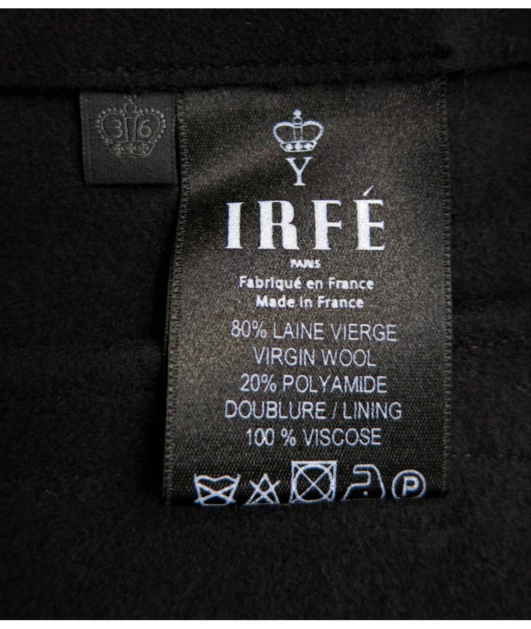 IRFE Черная шерстяная юбка мини, фото 4