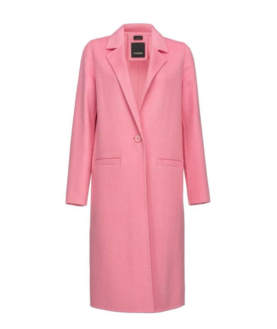 PINKO Розовое кашемировое пальто, фото 1