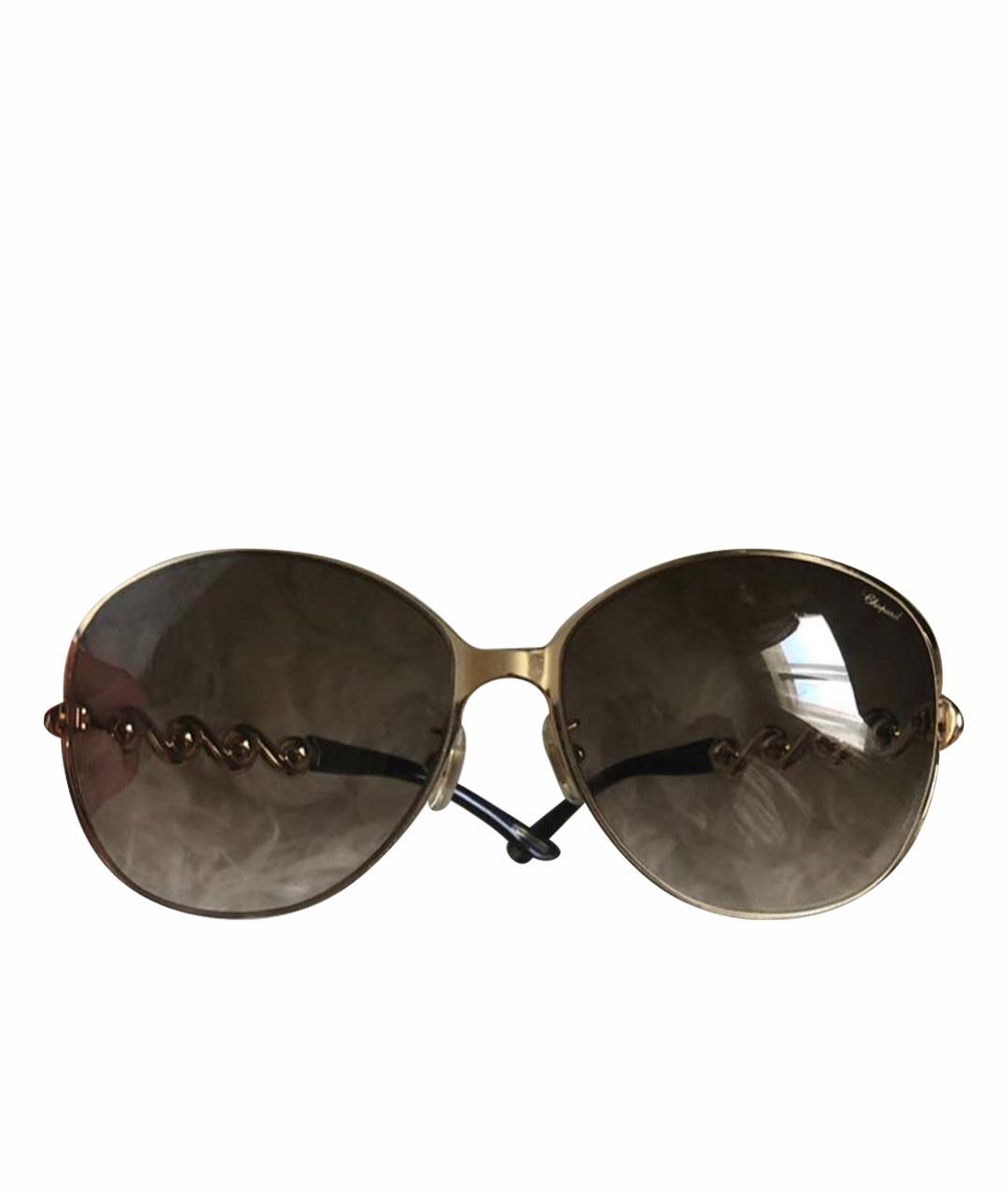 CHOPARD Золотые металлические солнцезащитные очки, фото 1