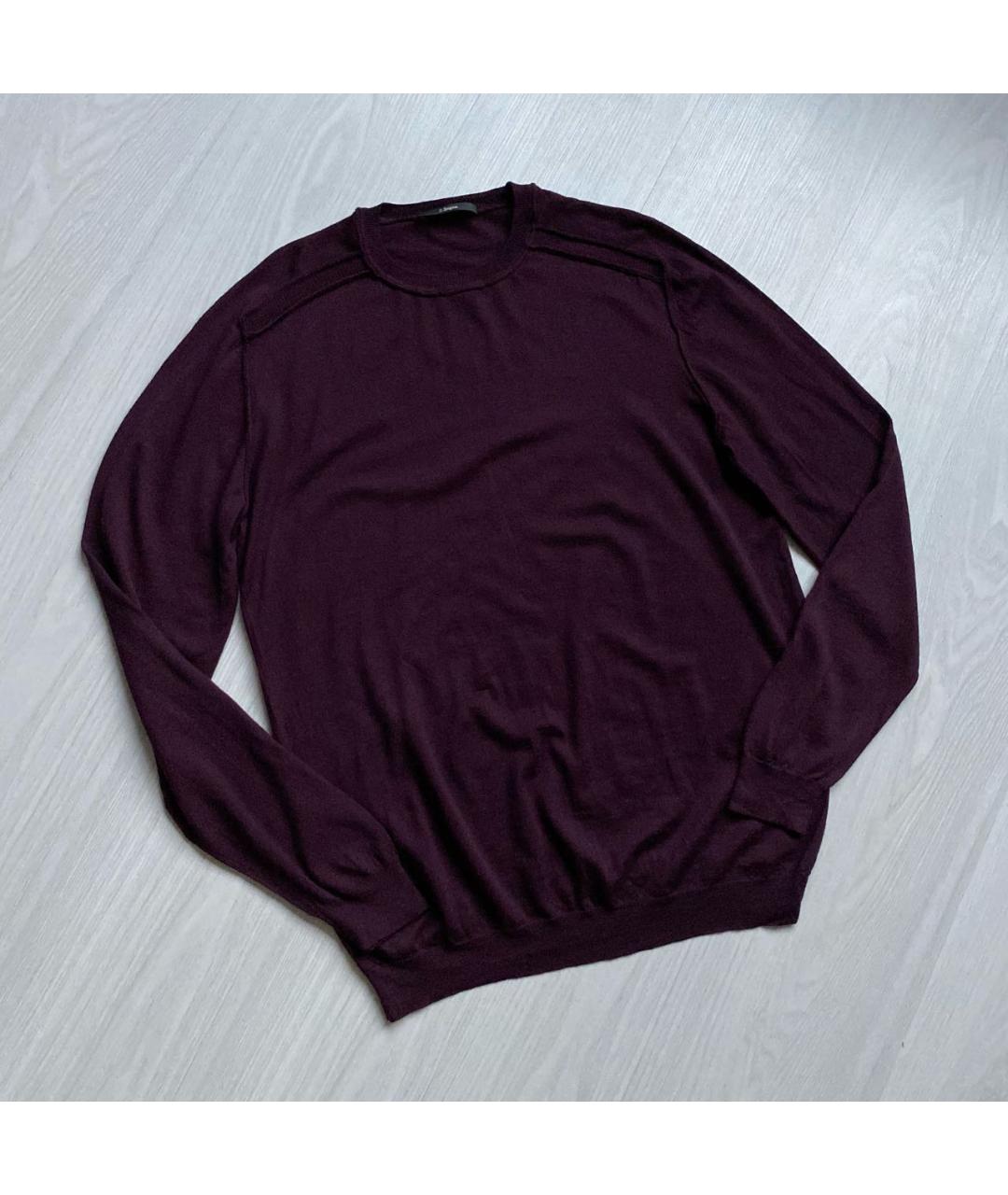 ERMENEGILDO ZEGNA Фиолетовый шерстяной джемпер / свитер, фото 5