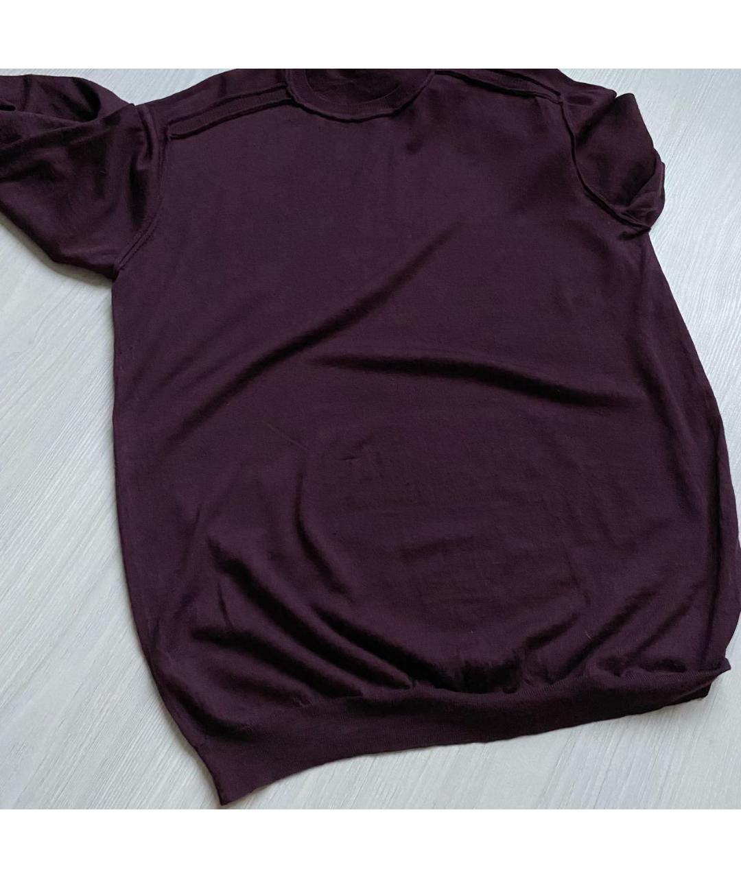 ERMENEGILDO ZEGNA Фиолетовый шерстяной джемпер / свитер, фото 3