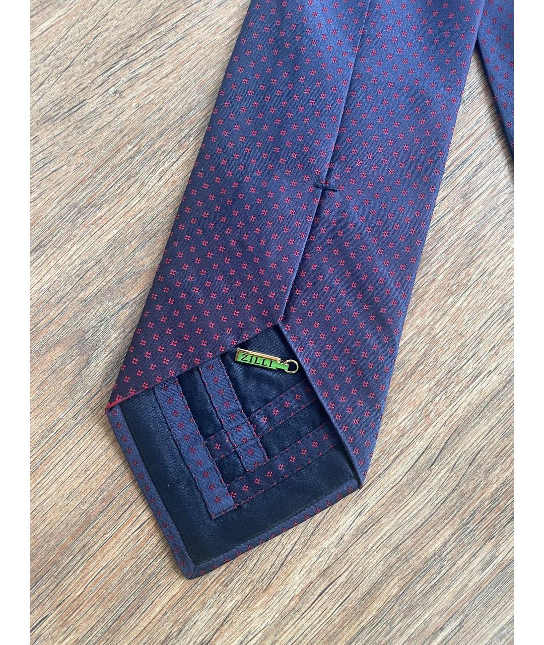ZILLI Синий шелковый галстук, фото 4