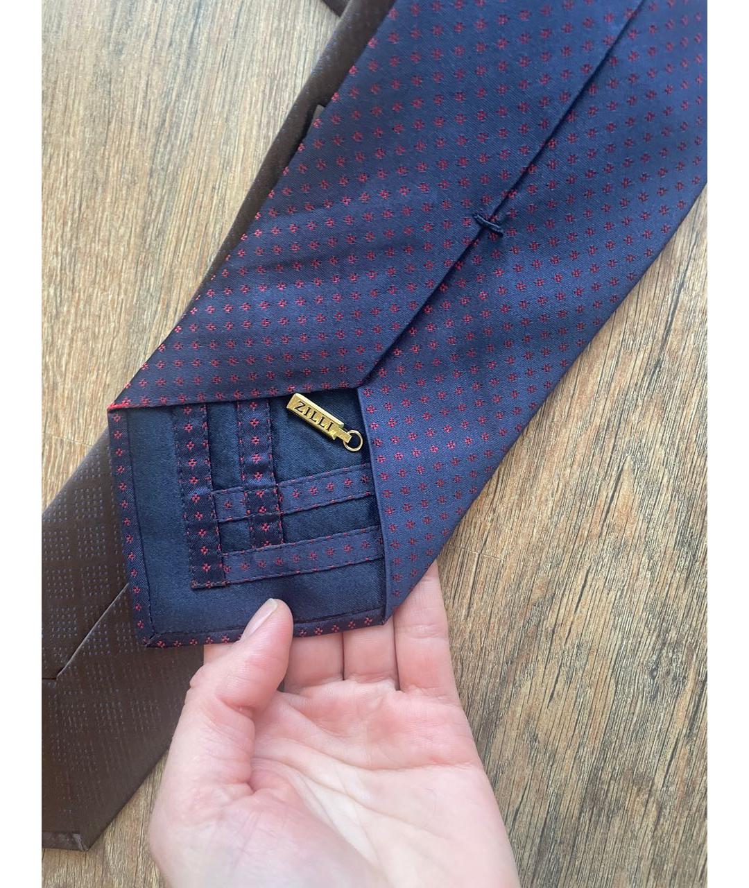 ZILLI Синий шелковый галстук, фото 2