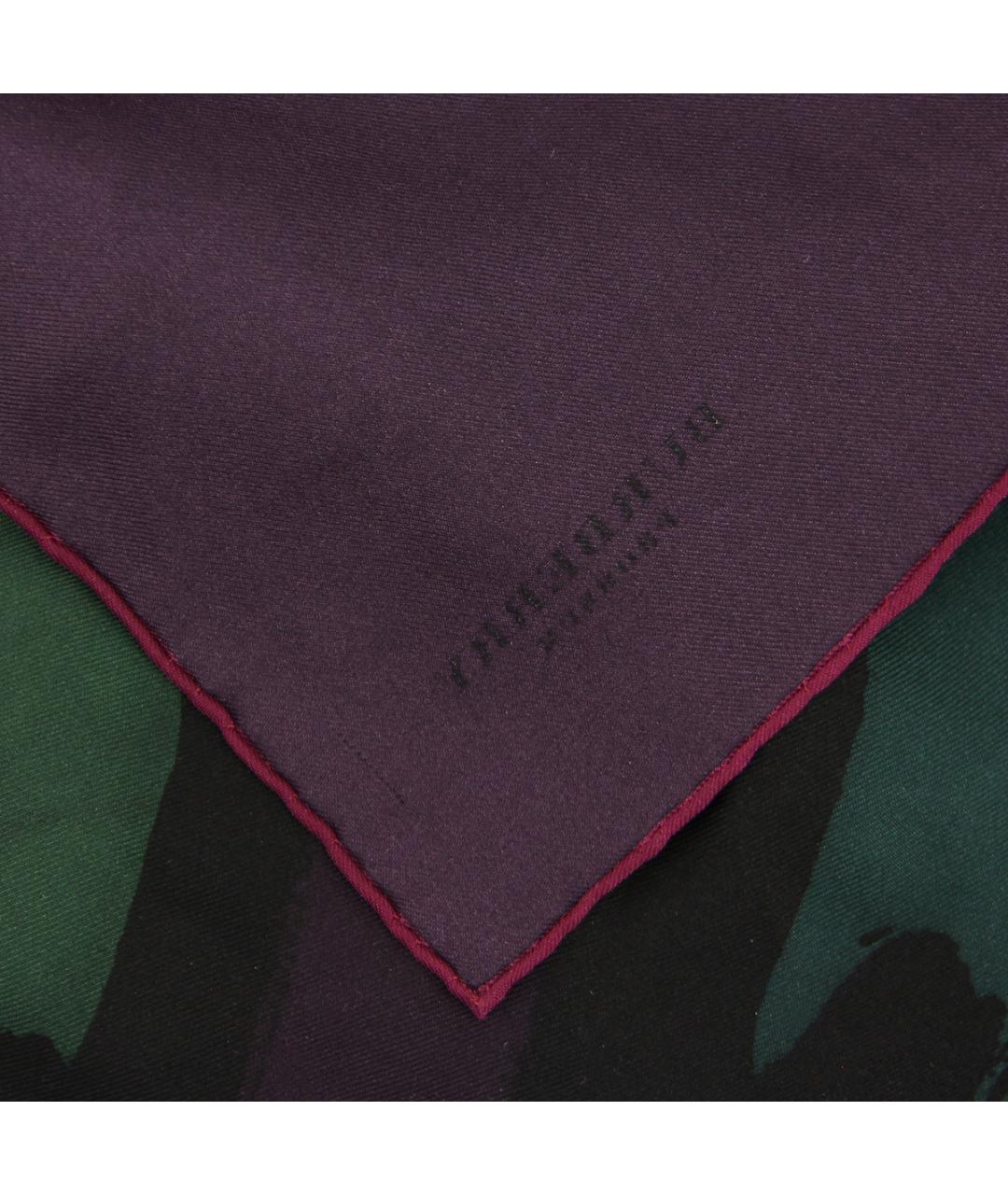 BURBERRY Фиолетовый шелковый платок, фото 2