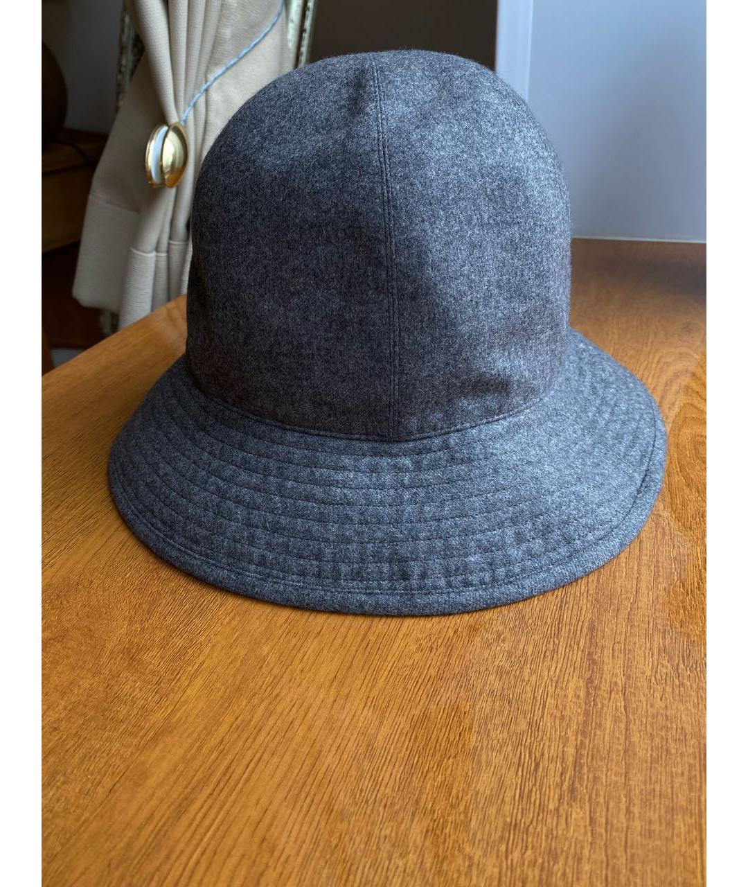 HERMES PRE-OWNED Антрацитовая кашемировая шляпа, фото 3