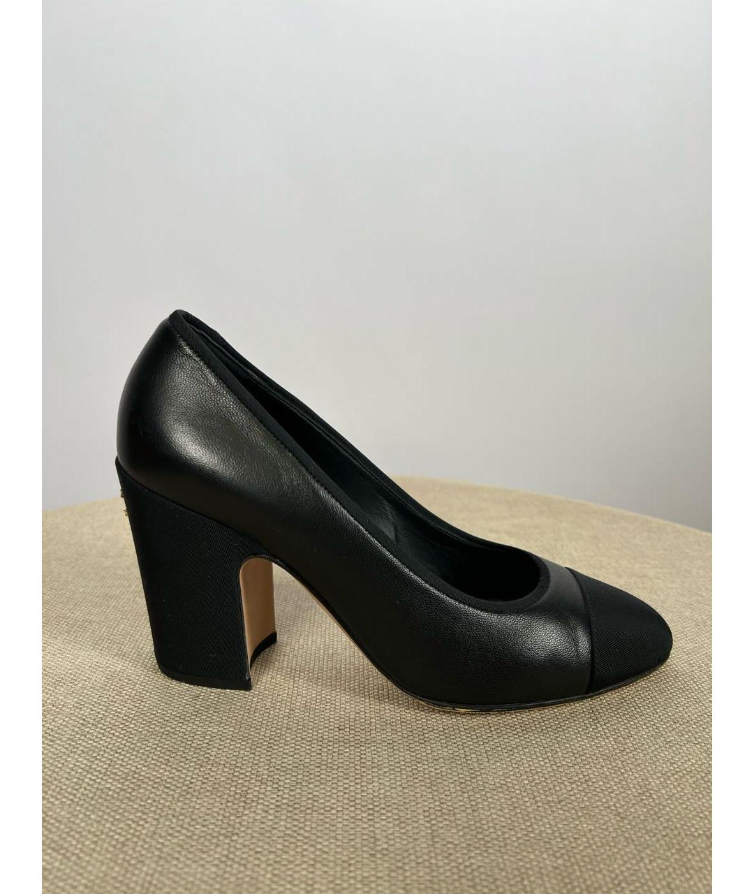 CHANEL PRE-OWNED Черные текстильные туфли, фото 8