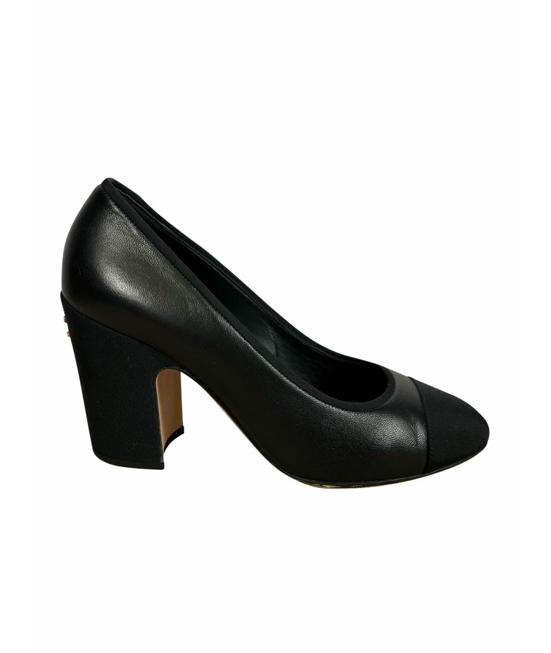 CHANEL PRE-OWNED Черные текстильные туфли, фото 1