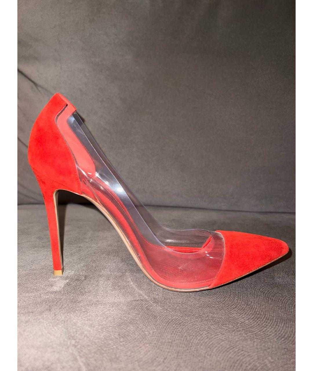 GIANVITO ROSSI Красные замшевые туфли, фото 7