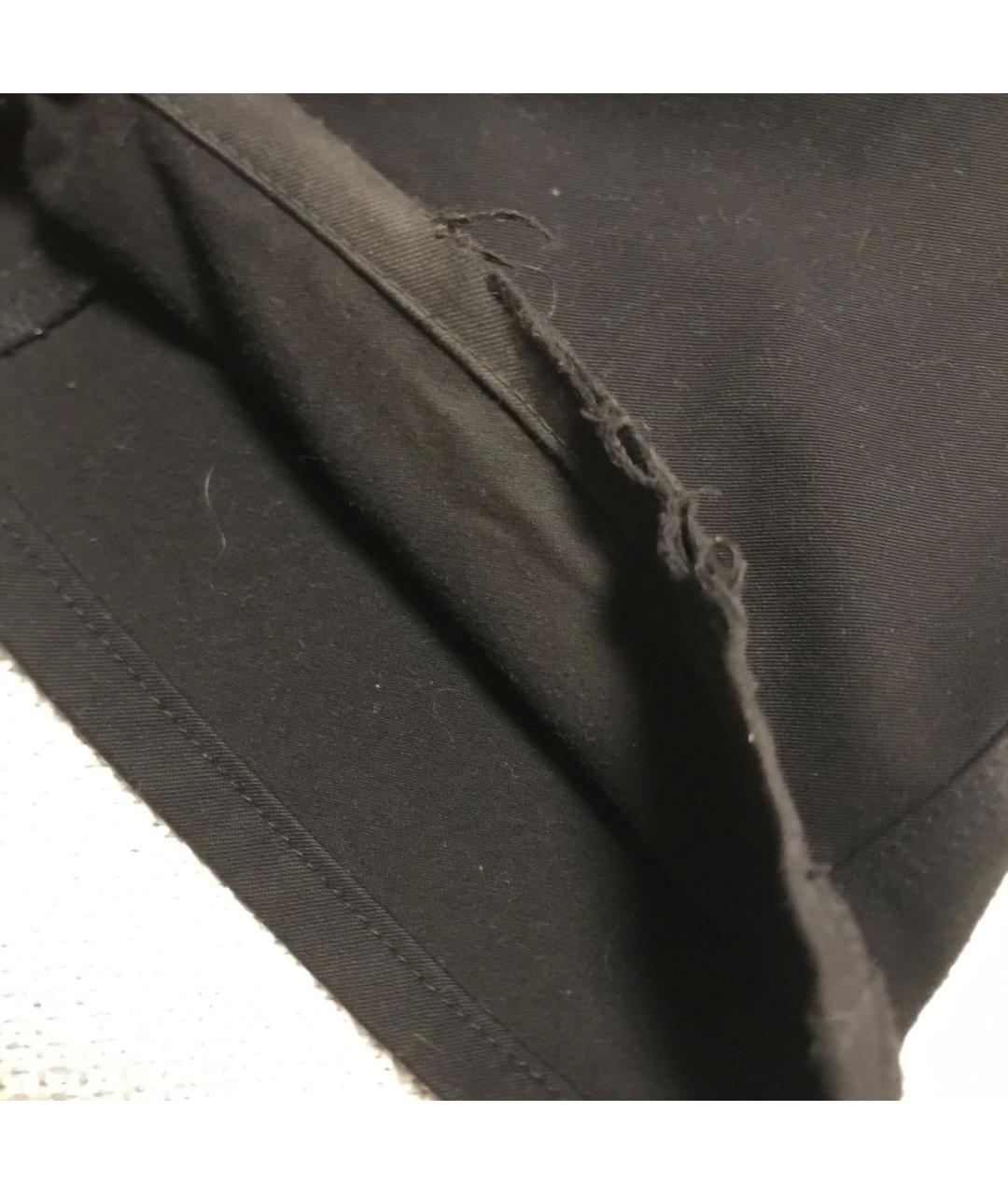ROBERTO CAVALLI Черные хлопко-эластановые брюки широкие, фото 5