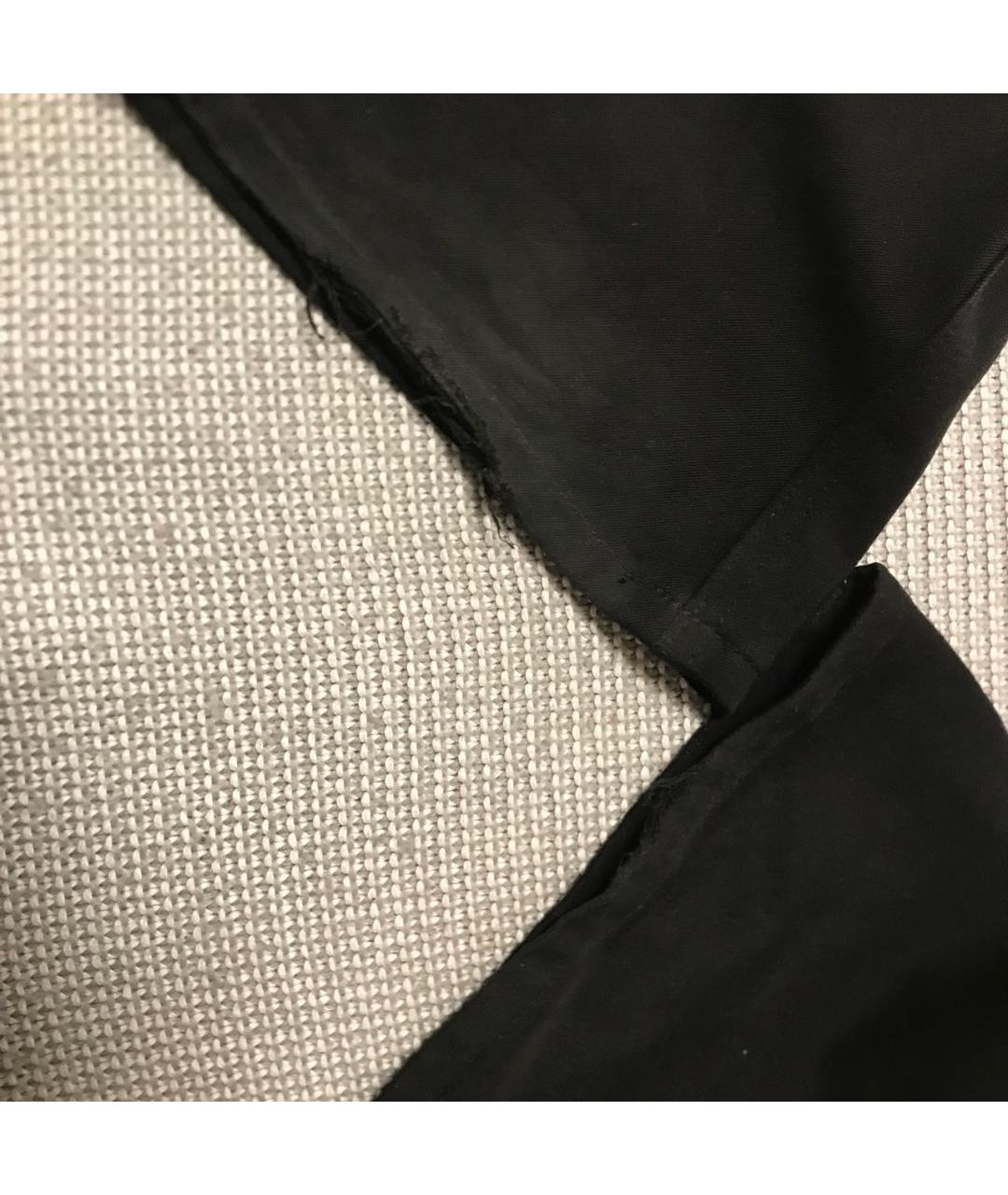 ROBERTO CAVALLI Черные хлопко-эластановые брюки широкие, фото 6
