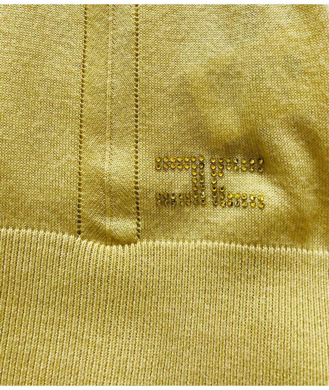 ELISABETTA FRANCHI Желтый вискозный джемпер / свитер, фото 4