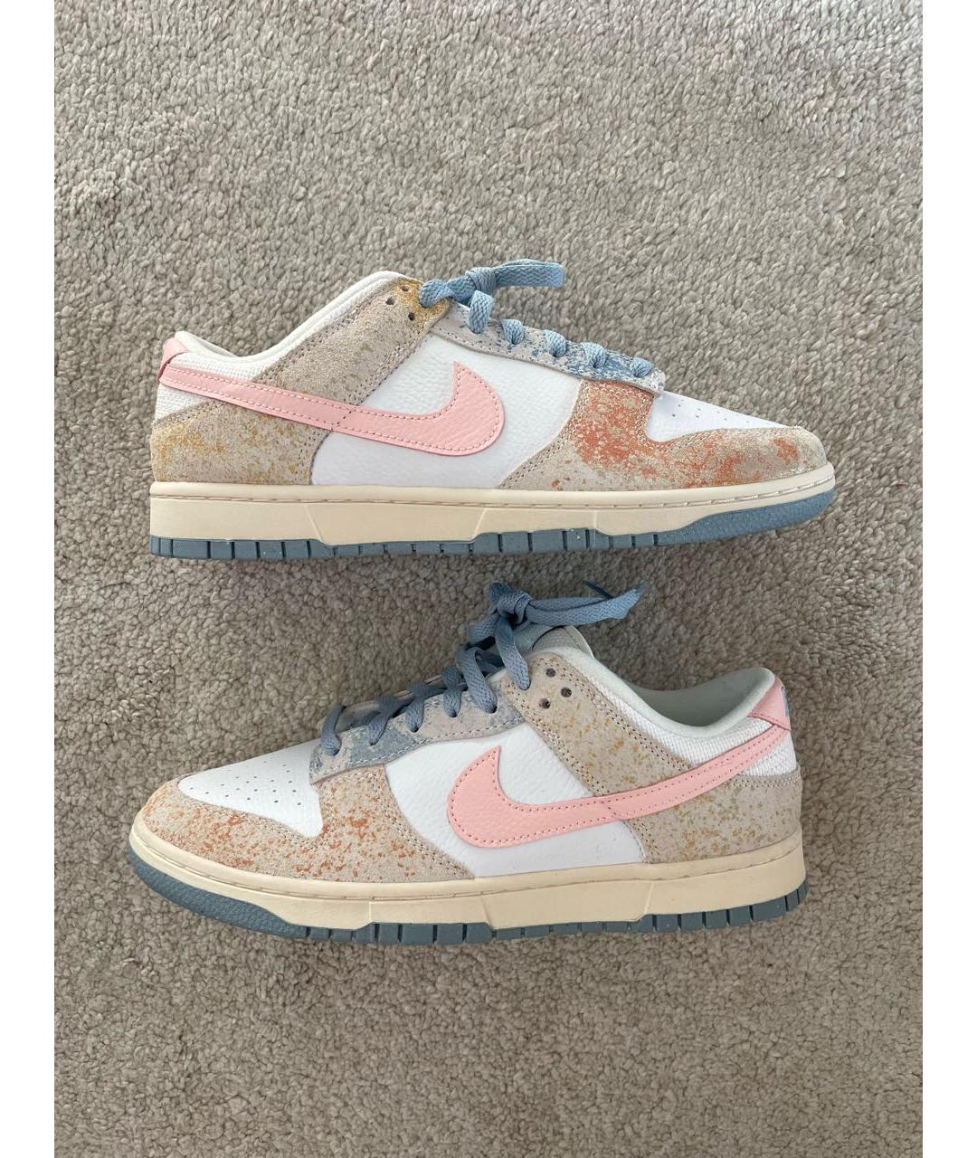 NIKE Белые кожаные низкие кроссовки / кеды, фото 2