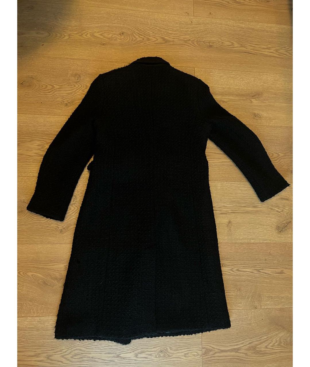 SANDRO Черное шерстяное пальто, фото 3