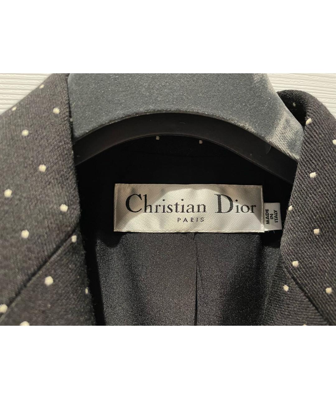 CHRISTIAN DIOR PRE-OWNED Черный шерстяной жакет/пиджак, фото 3