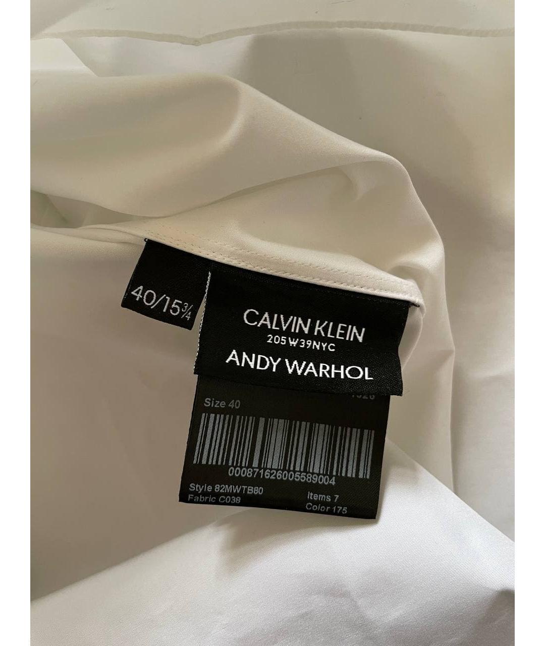 CALVIN KLEIN 205W39NYC Белая хлопковая классическая рубашка, фото 7