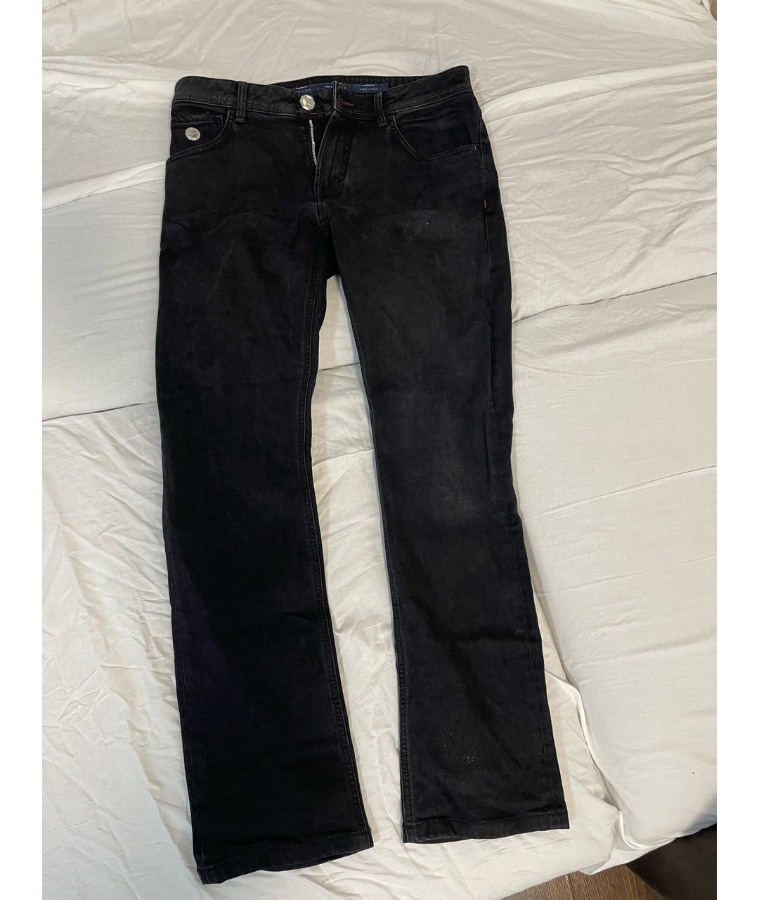 STEFANO RICCI Черные хлопковые прямые джинсы, фото 5
