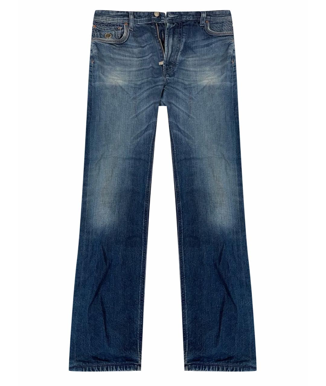 STEFANO RICCI Голубые прямые джинсы, фото 7