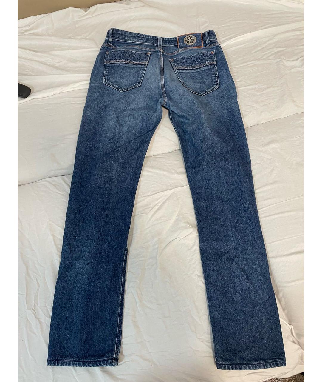 STEFANO RICCI Голубые прямые джинсы, фото 2