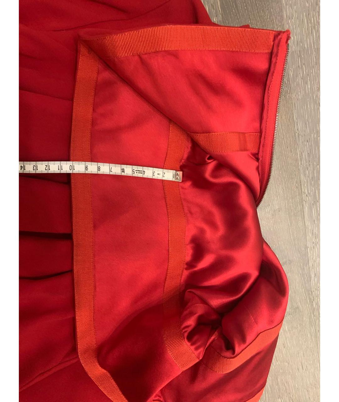 DOLCE&GABBANA Красная вискозная юбка миди, фото 2