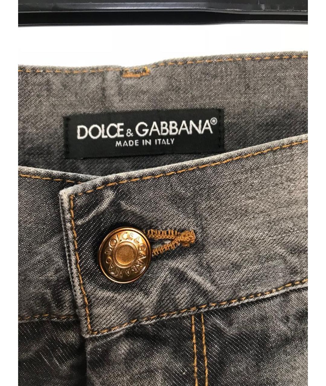 DOLCE&GABBANA Серые хлопковые джинсы, фото 5
