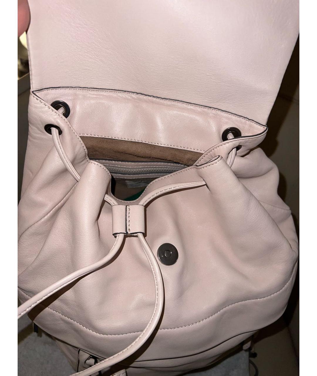 BRUNELLO CUCINELLI Бежевый кожаный рюкзак, фото 4
