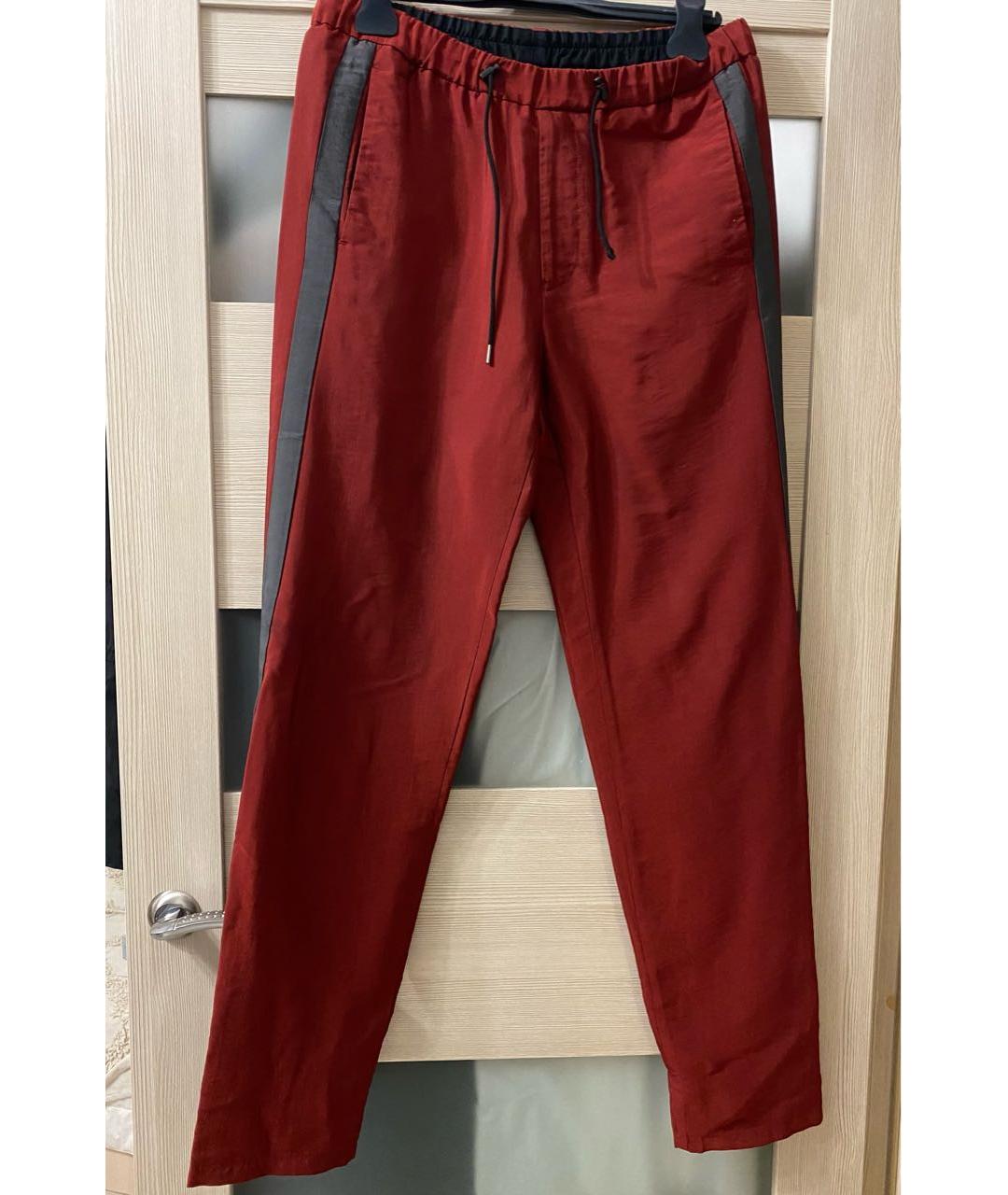 EMPORIO ARMANI Красные повседневные брюки, фото 5