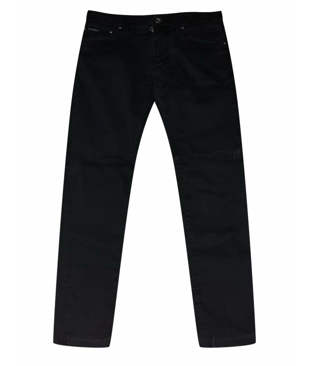 DOLCE&GABBANA Черные хлопко-эластановые повседневные брюки, фото 1