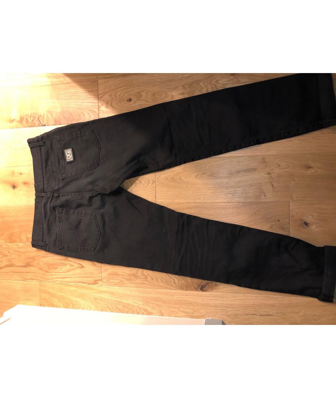 DOLCE&GABBANA Черные хлопко-эластановые повседневные брюки, фото 2