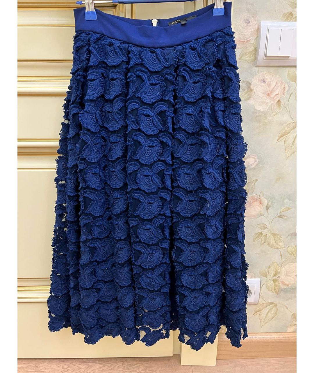 MAJE Темно-синий полиэстеровый костюм с юбками, фото 3