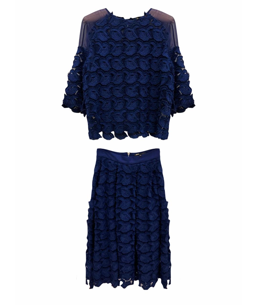 MAJE Темно-синий полиэстеровый костюм с юбками, фото 1