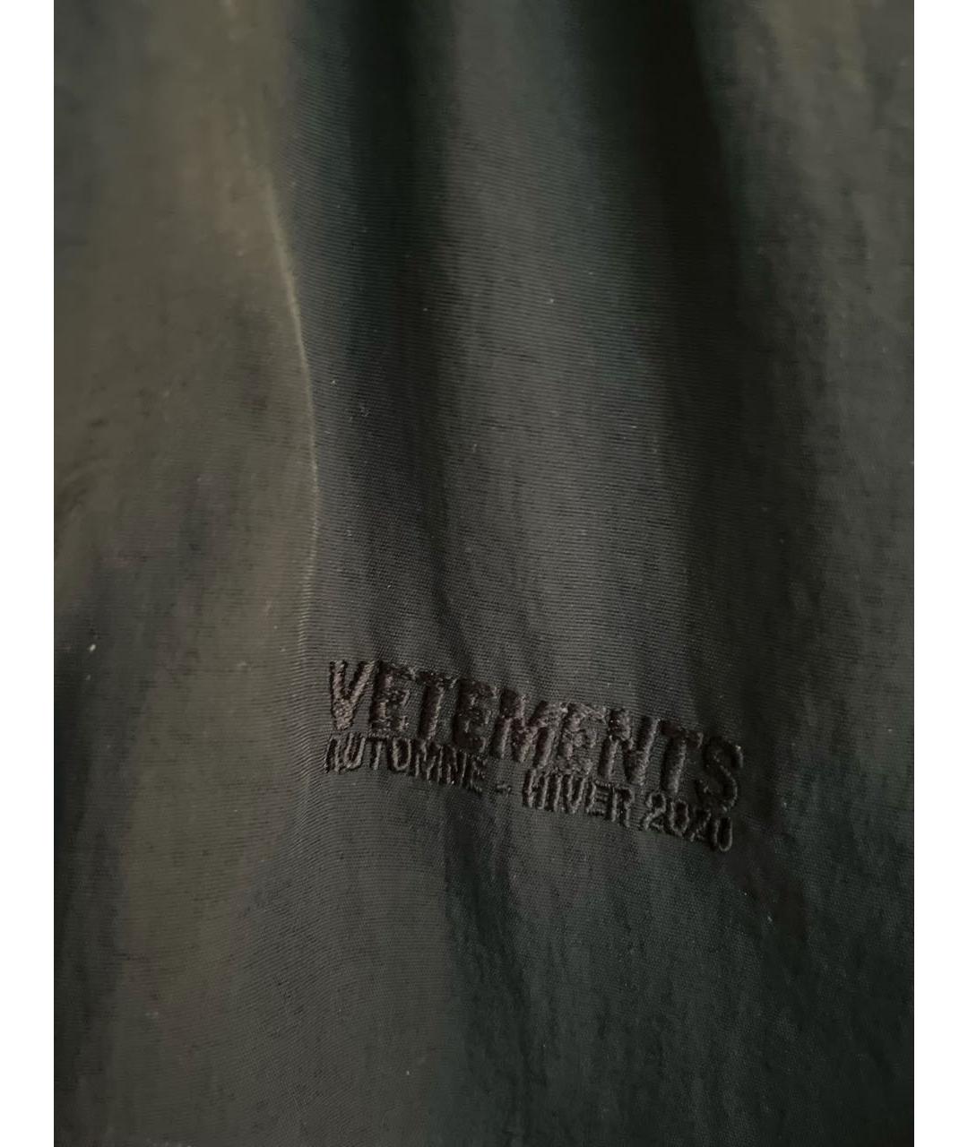VETEMENTS Черная полиамидовая куртка, фото 4