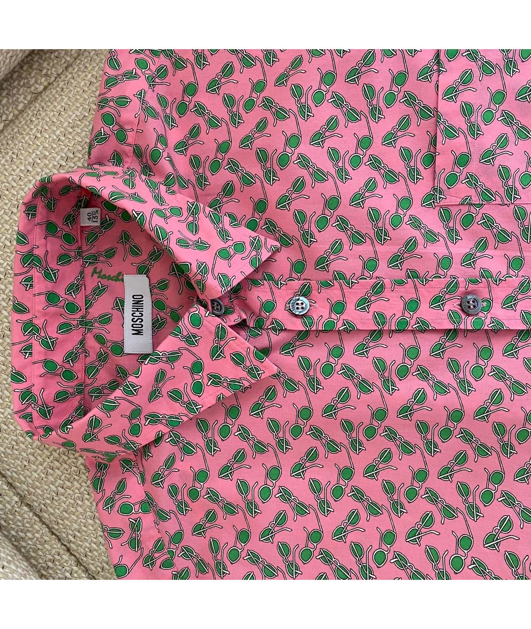 MOSCHINO Розовая хлопковая кэжуал рубашка, фото 4
