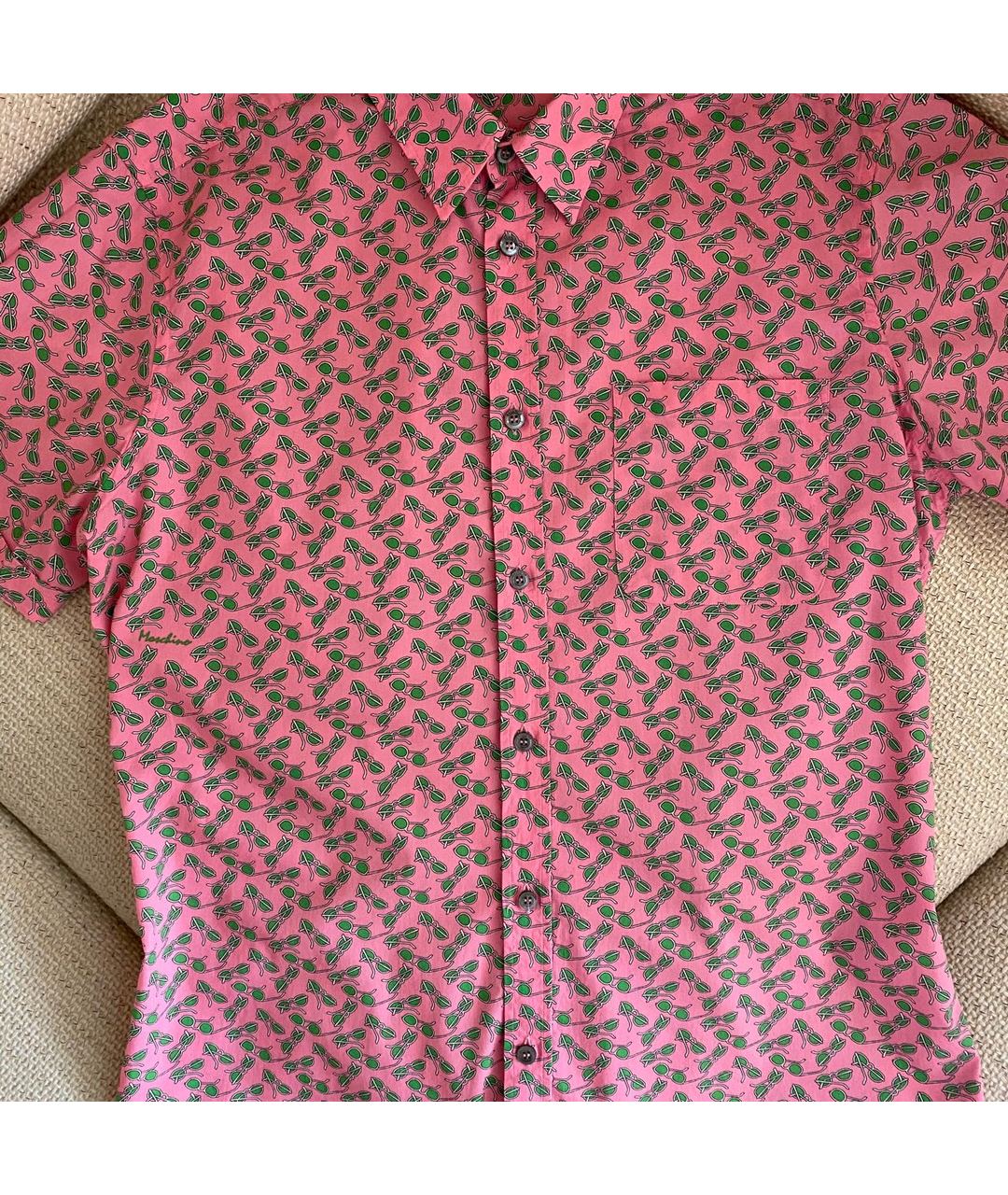 MOSCHINO Розовая хлопковая кэжуал рубашка, фото 3