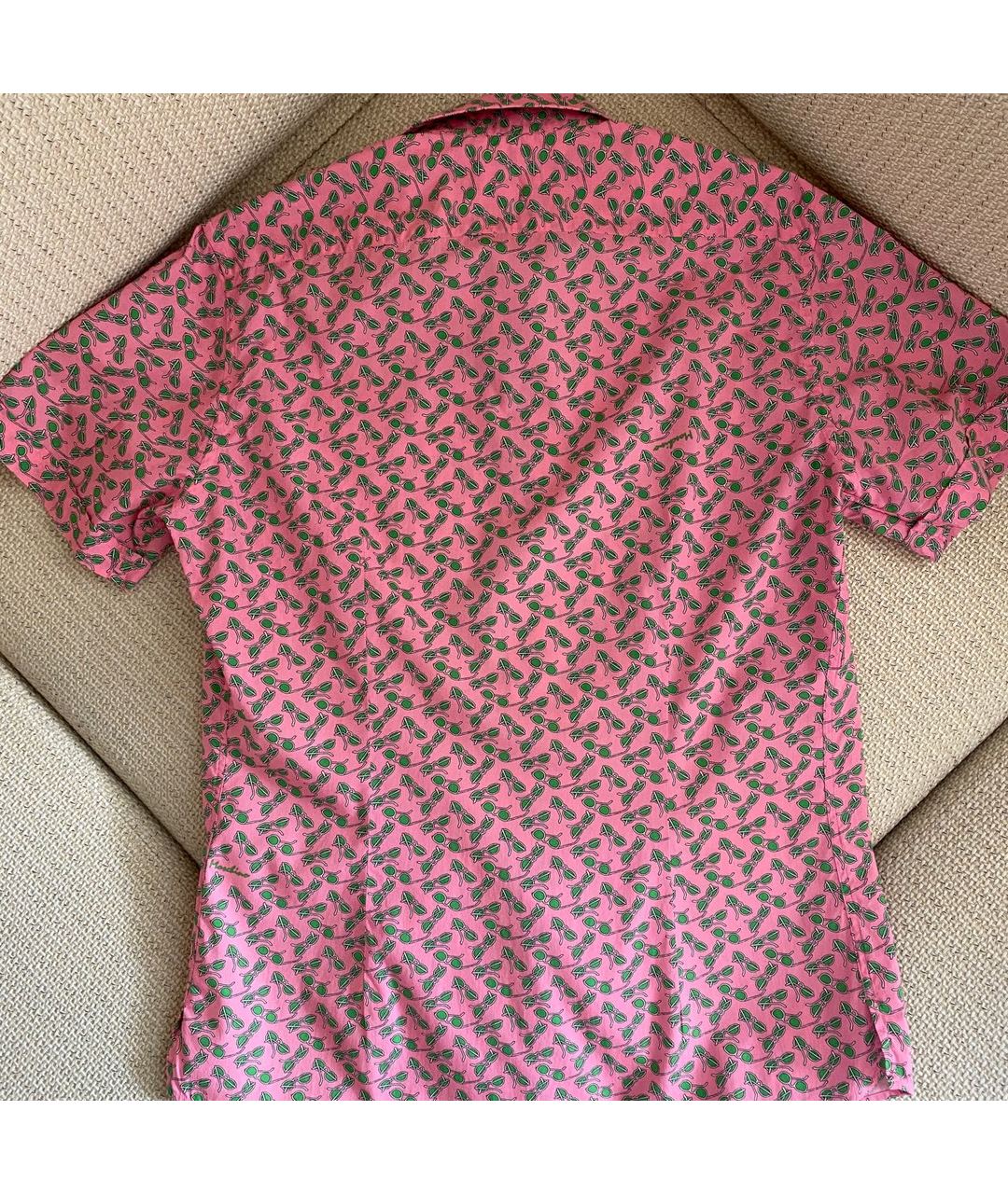 MOSCHINO Розовая хлопковая кэжуал рубашка, фото 2
