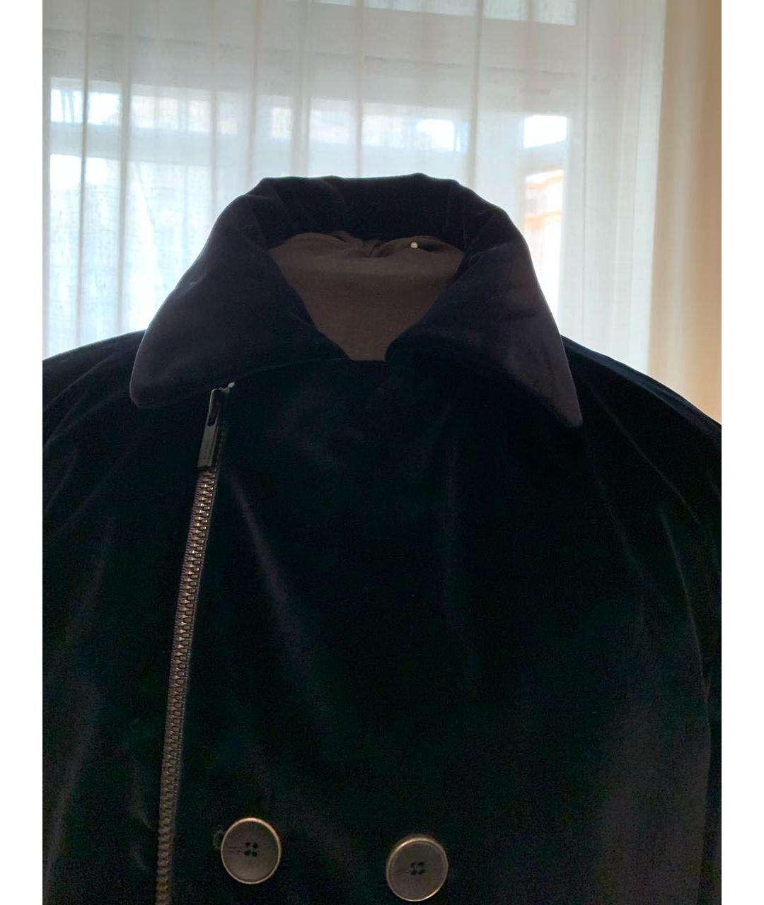 ARMANI COLLEZIONI Темно-синяя бархатная куртка, фото 5