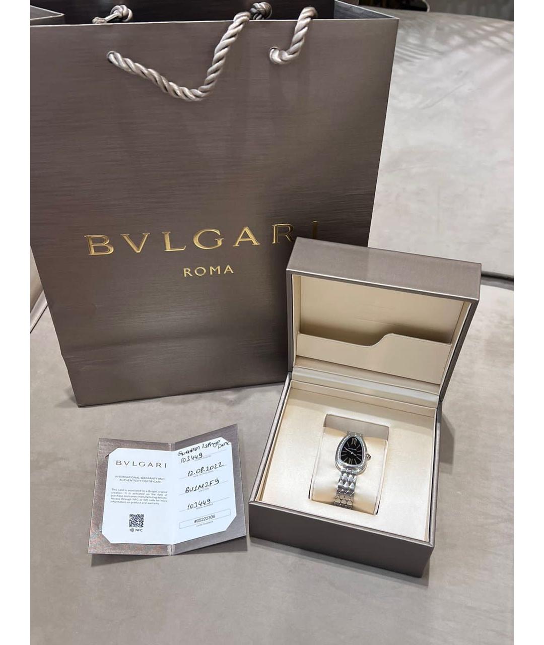 BVLGARI Серебряные часы из белого золота, фото 2